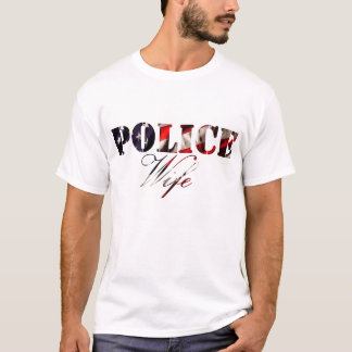 T-shirt americanflagpolicewife
