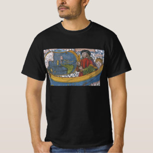T-shirt Amerigo Vespucci Explorateur sur une carte des Amé