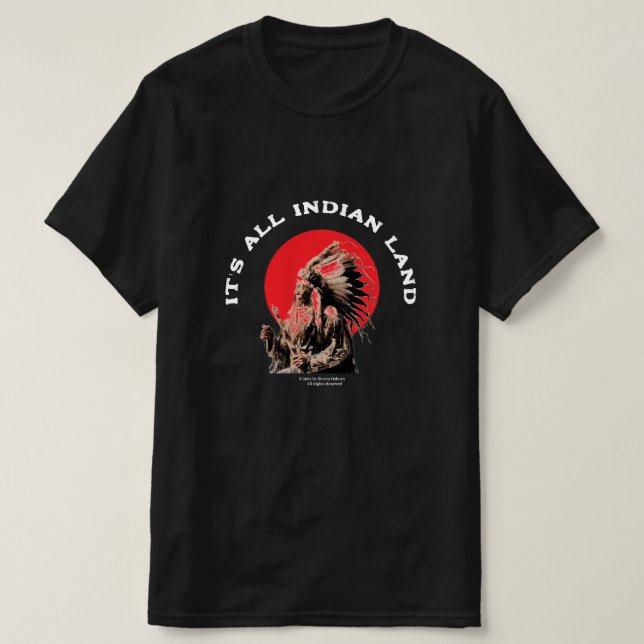 T-shirt amérindien All Indian Land (Design devant)