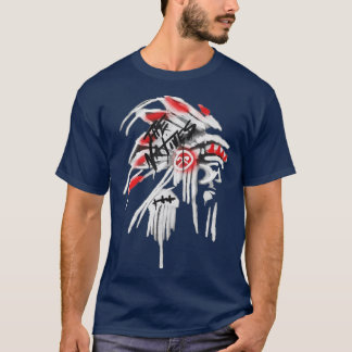 T-shirt Amérindien Amérindien Motif de la tête