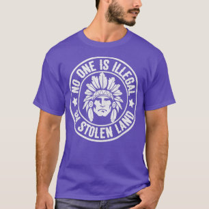 T-shirt Amérindien Personne Terre Volée Illégale