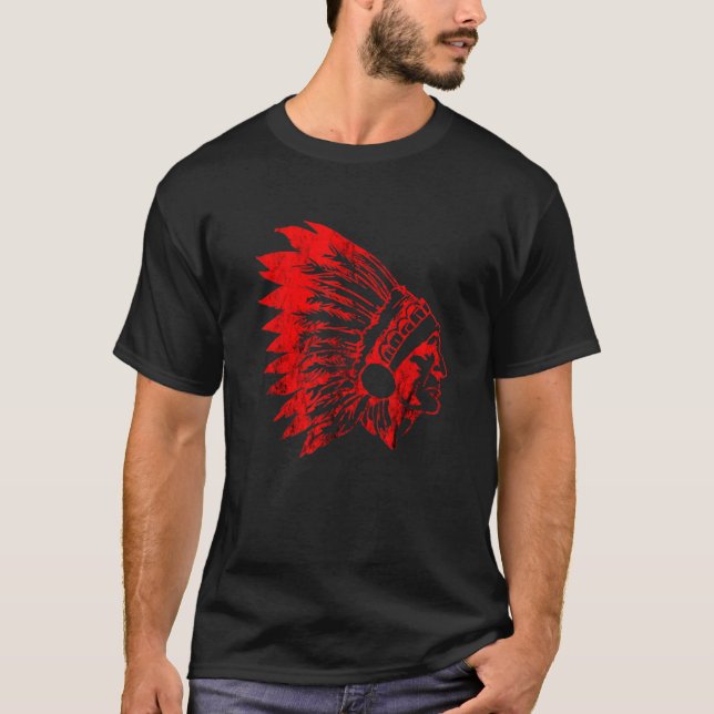 T-shirt Amérindien Red Indian Chef (Devant)