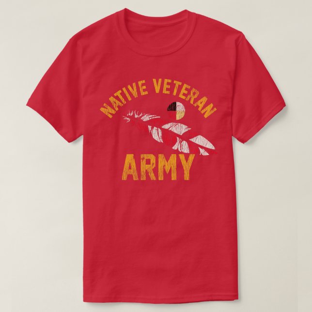 T-shirt Amérindien Vietnam Vétérinaire Long Sleeve (Design devant)