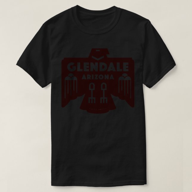 T-shirt Amérindienne Bird Glendale Arizona Brown (Design devant)