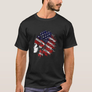 T-shirt Amérindiens des États-Unis Flag Independence Day
