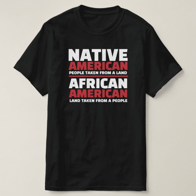 T-shirt Amérindiens et Afro-Américains (Design devant)