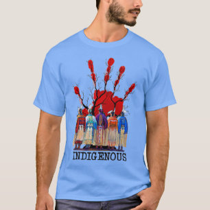 T-shirt Amérindiens Red Hand Women Cadeaux