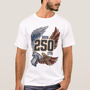 T-shirt Amérique 250 Ailes d'aigle 2026 Dessin patriotique