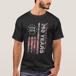 T-shirt Amérique 250e anniversaire Drapeau américain 250 a