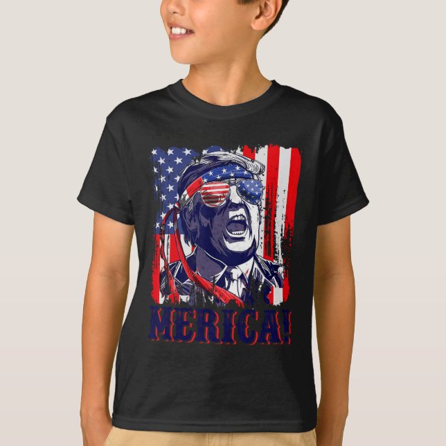 T-shirt Amérique 4 juillet Drapeau américain Murica Amériq (Devant)
