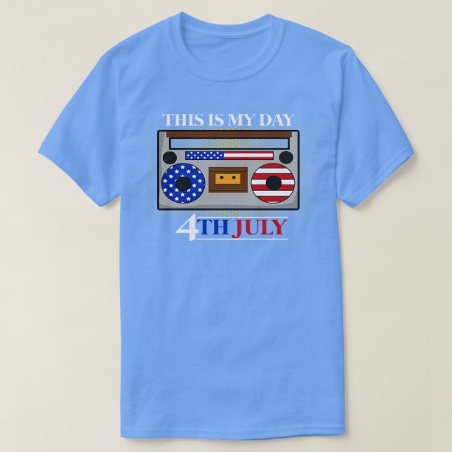 T-shirt Amérique 4 juillet Fête patriotique (1) (Design devant)