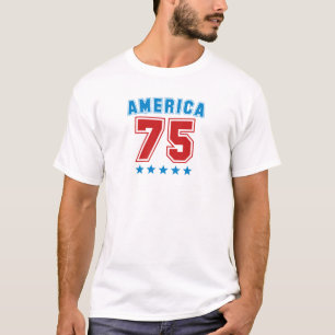 T-shirt Amérique 75 avec cinq étoiles