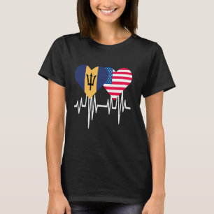 T-shirt Amérique Barbade Couples Heart