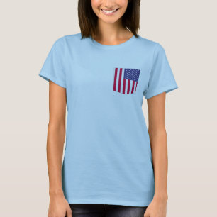 T-shirt amérique couleurs poche motif poche design