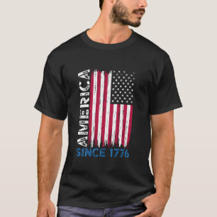 T-shirt Amérique depuis 1776 Amérique États-Unis Drapeau 4