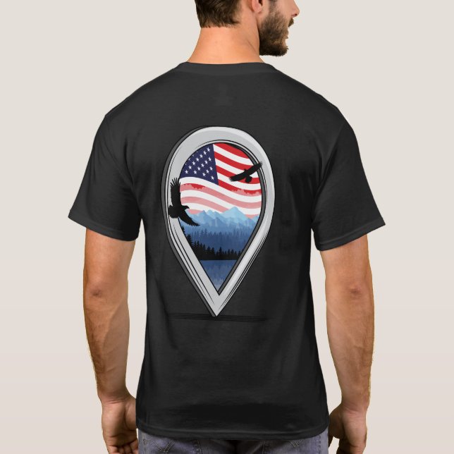 T-shirt Amérique, Destination Freedom Patriotique (Dos)