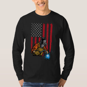 T-shirt Amérique Drapeau soudeur hommes souder souder soud