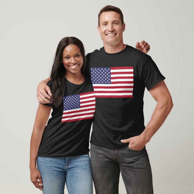 T-shirt Amérique Drapeau USA Drapeau Rouge Blanc Bleu Unis (Unisexe)