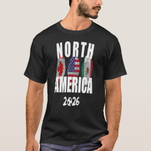 T-shirt Amérique du Nord 2026 Canada Usa Mexique Football