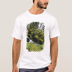 T-shirt Amérique du Nord, États-Unis, Alaska. Une cascad