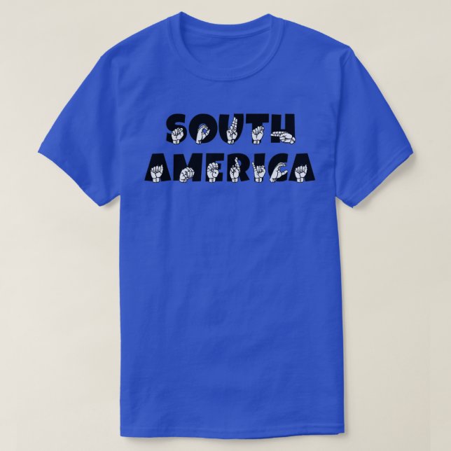 T-shirt AMÉRIQUE DU SUD ASL Signal Design (Design devant)