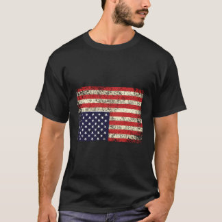 T-shirt Amérique en détresse à l'envers Drapeau