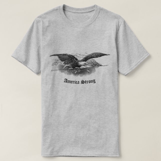 T-shirt Amérique fort aigle américain (Design devant)