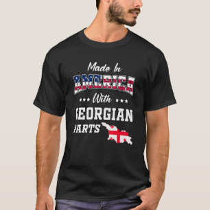 T-shirt Amérique Géorgie Parties Géorgie Carte Usa Drapeau