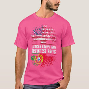T-shirt Amérique grandit avec des racines portugaises USA