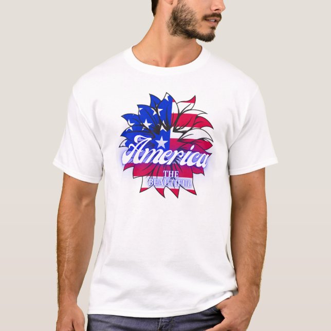 T-shirt Amérique le beau pour sublimation Printable (Devant)