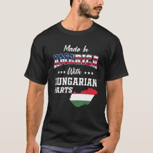 T-shirt Amérique Parties hongroises de Hongrie Carte Drape