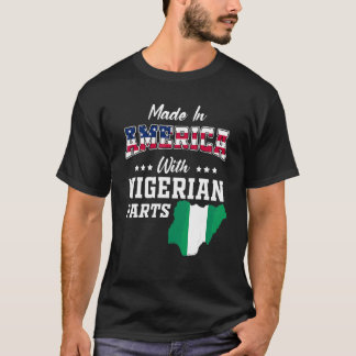 T-shirt Amérique Parties nigérianes Nigeria Carte Drapeau 
