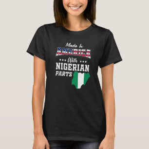 T-shirt Amérique Parties nigérianes Nigeria Carte Drapeau