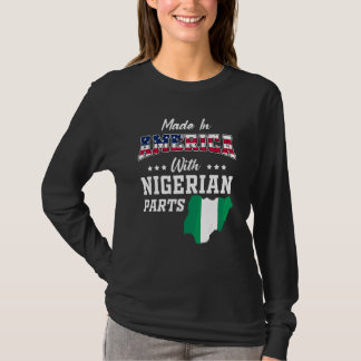 T-shirt Amérique Parties nigérianes Nigeria Carte Drapeau 