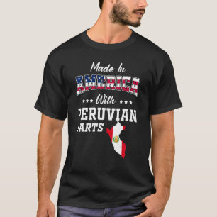 T-shirt Amérique Parties péruviennes Pérou Carte Usa Drape