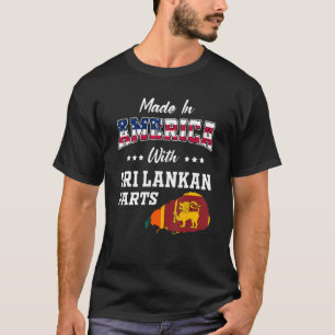 T-shirt Amérique Pièces Sri Lankaises Carte du Sri Lanka D