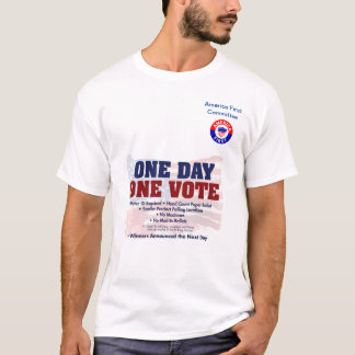 T-shirt Amérique Première Commission Un jour un vote