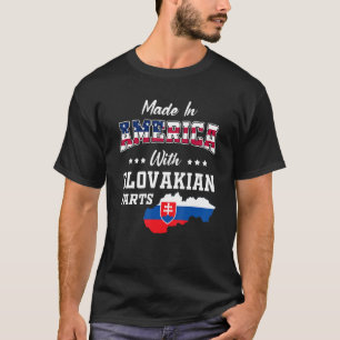 T-shirt Amérique Slovaquie Parties Slovaquie Carte Usa Dra