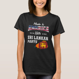 T-shirt Amérique Sri Lanka Parties Sri Lanka Carte Sri Lan