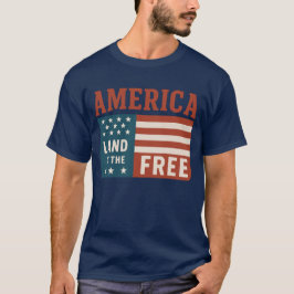 T-shirt Amérique terre de l'art du drapeau libre