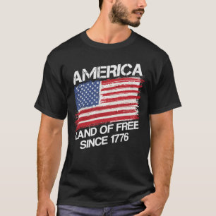 T-shirt Amérique Terre De Libre Depuis 1776 Patriotique Am