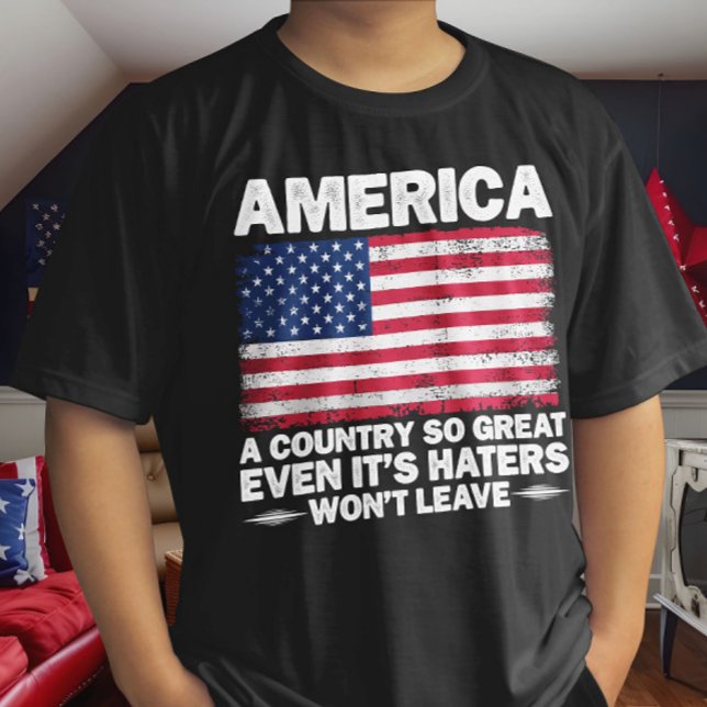 T-shirt Amérique Un Pays Si Grand Drapeau Américain Père R (Créateur téléchargé)