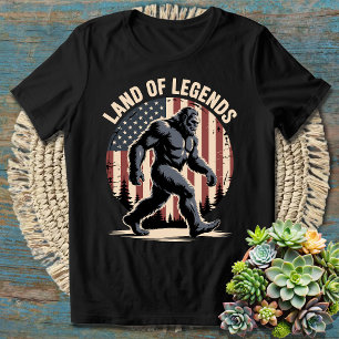 T-shirt Amérique USA Terre De Légendes Bigfoot Mythique