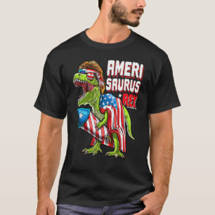 T-shirt Amerisaurus Rex Dinosaur 4 juillet Feu Amer