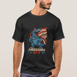 T-shirt Amerisaurus Rex Funny Patriotic Dinosaur 4e Ju