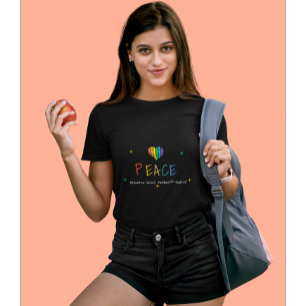 T-shirt Âmes paisibles, Coeurs sans peur   Peace Love