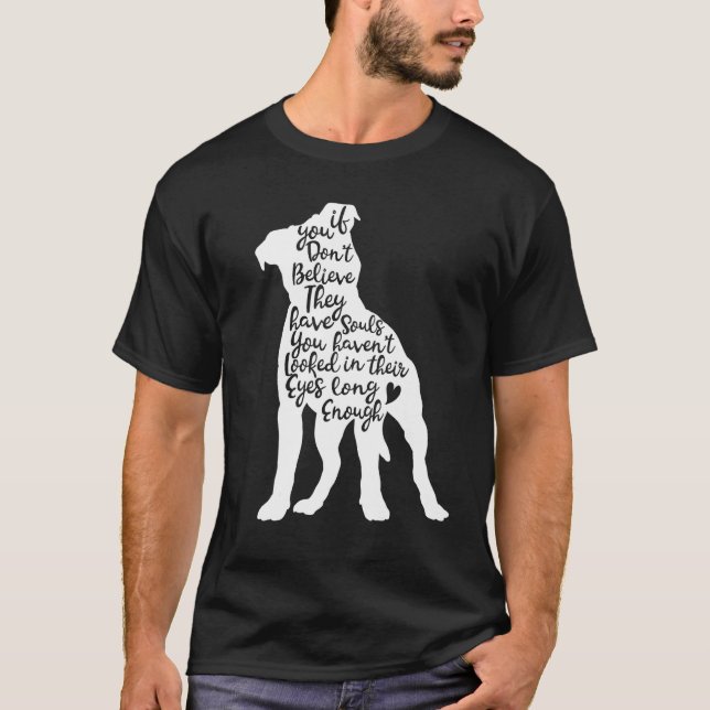 T-shirt Âmes Pitbull Secourent race Pit Bull Lover mignon  (Devant)
