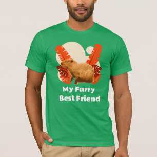 T-shirt Ami à Fourrure Capybara Animal Tropical