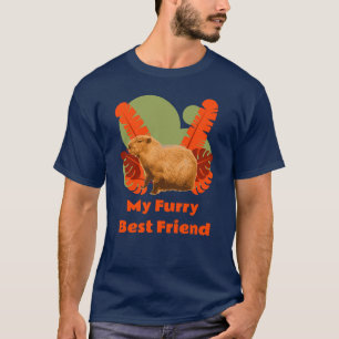 T-shirt Ami à Fourrure Capybara Animal Tropical