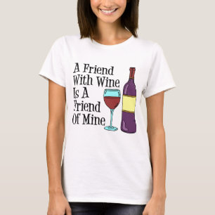 T-shirt Ami avec l'ami de vin à moi